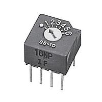 Nidec Components SS-10-16NPE ສະຫນັບສະຫນູນການສະເລກຕເລັກເຕີຣີດິບ 1 ໂພນ, 6 ການຕໍ່, ບໍ່ສັ້ນ, ການປັບດ້ານເທິງ