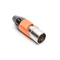 Amphenol Audio AX5M3M-AU ຕົວເຊື່ອມ 5P PIN M PLUG GLD W ORG MRK SLEEVE
