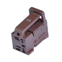 Aptiv 13597381 4-ທາງ 2.8MM,4W ຕິດຕັ້ງຜູ້ຍິງ HSG ສີນ້ຳຕານ