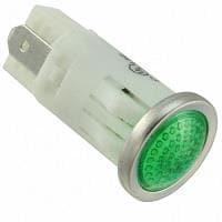 VCC 1092QD5-125VAC ອິນດິເຄດເຕີ PMI .5in. LED 125V Tab Semi-Dome ສີຂຽວ