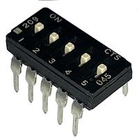 CTS Electronic Components 209-5MS ສະຫນັບສະຫນູນ DIP SPST 5 ສ່ວນຂອງສະຫນັບສະຫນູນ