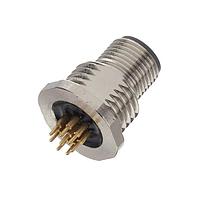 Amphenol CONEC 43-01034 ປຸ່ມຕົວຜູ້ຊາຍ M12 8P ບອດເບີດ PCB M12 ຕິດຕັ້ງຫຼັງ