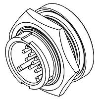 CONXALL W4281-10PG-3ES ຕົວເຊື່ອມ MU WR PNL 10#20 PIN PCT SHORT