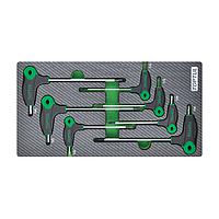 TOPTUL GEA0713 L-Type Two Way Star &amp; Tamperproof Key Wrench Set (7 pcs)