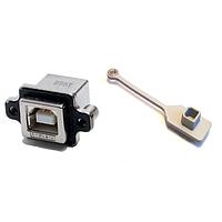 Amphenol Commercial Products MUSB-D111-31 ຕໍ່ຕັ້ງ USB Type B CONNECTORS PRINTED CIRCUIT STACKED