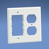 Panduit FP2DCEI ແຜ່ນປິດຫນ້າຄູ່ສອງ Gang 106 Duplex Electrical & Two