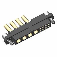 Harwin M80-4D10805F2-04-329-00-000 ຊຸດຕິດຕໍ່ສາຍສະໜອງ Headers 8+4 Pos. Female 22AWG+20AWG Cable Conn., Jackscrews