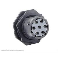 Eaton Souriau-Sunbank UTSX714D7S32 ຮັບສະຕິເຄື່ອງ Jam nut receptacle ແລະກຣິບຢືນຢັນ, ບໍ່ມີຫົວຫອງດ້ານຫຼັງ, ມີ 7 ຕິດຕໍ່ PCB ຍິງ, IP68/69K ໃນສະພາບບໍ່ໄດ້ຕ້ອງການ