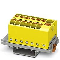 PHOENIX CONTACT 3273620 ບລັອກຕໍ່ສາຍບົດບັນທຶກ DIN Rail PTFIX 10/12X4-NS35 YE