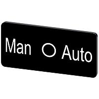 SIEMENS 3SU19000AC160DY0 ປ້າຍປະກັດ, Man O Auto INSCR. LABEL, ສີດຳ 12.5X27MM, MAN O AUTO