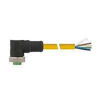 Murrelektronik 7700-A4031-U1C1000 ຕົວເຊື່ອມ Mini (7/8) 4 ໂພນ, ຜູ້ຍິງ 90 ອົງສາກັບສາຍ, TPE 4x16AWG ເຫຼືອງ UL/CSA, TC-ER 10m