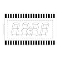 Lumex LCD-S401C52TR ມູດຈະລະການສະແດງຕົວເລກ LCD .52" 4 ຕົວ TN REF