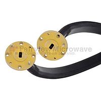 Fairview SMW22TF005-12 WR-22 Twistable Flexible Waveguide in 12 Inch Using UG-383/U Round Cover Flange With a 33 GHz to 50 GHz Frequency Range