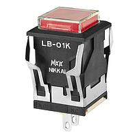 NKK Switches LB01KW01-5C12-JC ຕົວຊີ້ວັດຕົວຕິດຕູ້ / ຕົວຊີ້ວັດສະຫນອງສະຫນາມ ຮູບສີ່ເຫັນ ຕົວລູບດຳ 12V ແດງ LED ສີແດງ/ຝາແດງ