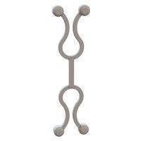 Essentra Components 23DBEZ001 ສາຍຜັດ Twist Ties Dual Twist Lock, .688 Spacer, .30-.40 Bundle Range