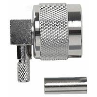 Pomona Electronics 73049 ຕົວເຊື່ອມ N ປຸກມຸມຂວາ, 50 ໂອມ, ປະເພດ CRIMP, RG55, 142, 223