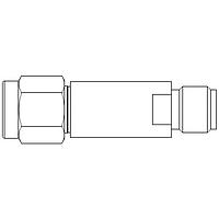 Amphenol SV Microwave M3933/30-01S ຕົວຫຼຸດສະຕິກເນັດ Connectorized SMA F ເປັນ M Atten 18 GHz ທີ່ມີການກວດສອບ