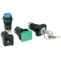 IDEC AB6M-M1P-B-ENGRAVED ປຸ່ມກົດສະຫນອງ 16mm ປຸ່ມກົດສະຫນອງສີດໍາ