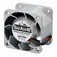 Sanyo Denki 9HV0412P3K001 ພັງລົມ Axial, 40x40x28mm, 12VDC, 29.3CFM, ຄວາມດັນສູງ Static, ບໍ່ມີຮີບ, Ball, Tach/PWM