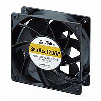 Sanyo Denki 9GP1224P1G001 ພັງລົມ Axial, 120x120x38mm, 24VDC, ທົນທານກັບແຮງ G ສູງ, ບໍ່ມີຮີບ, Tach/PWM, G Proof