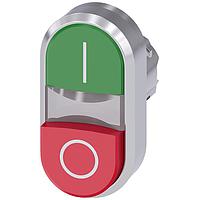 SIEMENS A6X30139068 ປຸ່ມກົດແບບແກ້ວ/ສູງ TWIN PUSHBUTTON. ສີຂຽວ. ສີແດງ