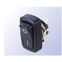 Shin Chin R13-228A-05-BB2 ສະຫນັບສະຫນູນ Rocker SPST ປິດ-ເປີດ ສີດຳ