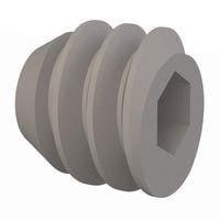 Essentra Components 010632T012 ຊຸດສະກຣູ Set Screw, ຫົວບ່ອນ Socket, ກະດູກ #6-32, ຄວາມຍາວ 1/8
