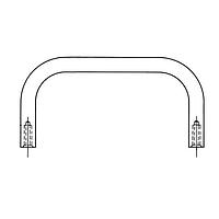 RAF Electronic Hardware 8154-832-A-24 ດອກຈັບ 5/16 OD X 2-1/2 Lg X 1-1/4 Ht ດອກຈັບຮອງວົງ