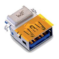 Wurth Elektronik 692121330100 ຕໍ່ຕັ້ງ USB Type A WR-COM 3.0 TypeA Rvs 9Pin HztlFeml Offset
