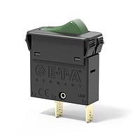 E-T-A Circuit Breakers 3130-F1B0-N7Q1-W19QG7-16A ຕັ້ງຕົວຕັດກົດໄຟຟ້າ ເປັນປຸ່ມກົດສອງ, ສາມຂາ ແລະ ສາມຂາທີ່ມີການປ່ຽນປ່ອງຮູບແບບ rocker/ຕັ້ງຕົວຕັດກົດໄຟຟ້າທີ່ບໍ່ມີການລະດັບຄວາມຮ້ອນ (thermal trip free circuit breakers) (S-type TO CBE to EN 60934) ມີອອກແບບກະທັດສະດວກສໍາລັບການຕິດຕັ້ງໃນແຜ່ນສະແດງ. ມີພ້ອມກັນທັງການປ້ອງກັນໃນໜຶ່ງ/ທັງສອງ/ທັງຫມົດຂາ ຫຼື, ໃນກໍລະນີຂອງຕົວຕັດກົດສອງ
