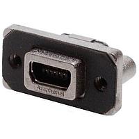 Amphenol Commercial Products MUSB-E151-34 ຂໍ້ມູນ Mini USB Type AB Connectors MINI AB RIGHT ANGLE