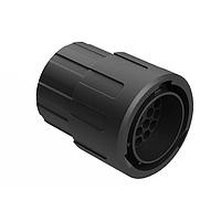 Amphenol SINE Systems RTS6BS18N23PHEC03R ປລັກ, ຝາປລັກ, 23 ຕຳແໜ່ງ, ຜູ້ຊາຍ, ຂະໜາດປົກກະຕິ 18, ຢາງຊິໂລຄອນ ແລະ ຝາປລັກມີການປິດສາຍແບບລະອຽດ