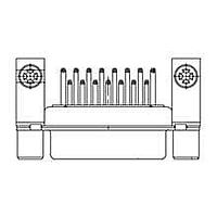 Molex / FCT 173109-0211 ຮັບສະຕິເຄື່ອງ FCT DSUB RA PC RCPT 25 PN W/JKPOST