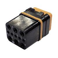 Amphenol Air LB France SIME9901SA ລະບົບຕໍ່ຕົວແບບ Modular Module ສໍາລັບການຕິດຕັ້ງ crimped contacts Socket ມີການປິດປ້ອງດ້ວຍອຸປະກອນພາຍໃຕ້ 5 contacts #22 + 6 contacts #16 ບໍ່ມີການຈັດສົ່ງກັບ contact Polarization A