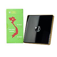 HUNONIC HNPRE01VD BLE Premium Touch Switch 1 ປຸ່ມສີ່ຫຼ່ຽມມົນ (Black)