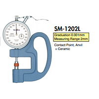 TECLOCK SM-1202L ເຄື່ອງວັດແທກຄວາມຫນາຂອງວັດສະດຸກົນຈັກ (2mm/0.001mm)