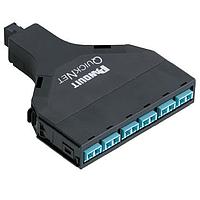 Panduit FQXN-12-10AS ຕົວເຊື່ອມຕໍ່ເສັ້ນໃຍແກ້ວນໍາແສງ 12-fiber QN SFQ cassette, OM3 (50/125 m