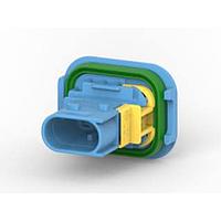 AMP Connectors - TE Connectivity 4-1703843-1 ກອງປົງ 3POS, TAB 1.6X0.6, TAB HSG, ASSY,