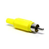 Kobiconn 174-0154-E ຕົວເຊື່ອມ RCA Phono YL HANDLE W/ STR RL
