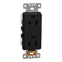 Square D SQR44111BK ປຸ່ມຮັບສະຫຼຸບ TR 15A RECEPTACLE COMM BK