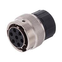 Amphenol SINE Systems RT06147SNHEC03R ປຸກຕໍ່, 7 ຕຳແໜ່ງ, ຜູ້ຍິງ, ຂະໜາດເປັນເຊວ 14, ຢາງຊິໂລໂຄນ, ແລະຝາປິດທ້າຍມີການປິດສາຍແບບລະອຽດດ້ວຍຂະໜາດລົດລົງ, ຂະໜາດ 14 - 24AWG