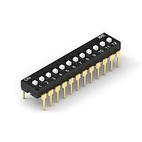 Wurth Elektronik 418127270912 ສະຫນັບ DIP WS-DITV Dip Sw 12Pin Horiz Box Typ Black