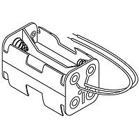 Eagle Plastic Devices 12BH352-GR ຕົວເຊື່ອມແບດເຕີຣີ 4XAA 6" LEADS BLK