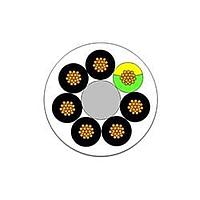 Molex / Flamar 155240-0190 ການສື່ສານແລະການຄວບຄຸມ 7CKT 16AWG TPE BK G/Y UNSH 1X100