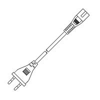 Volex 2158H 10 C3 ສາຍສະໄຟ AC 2ຂາ 250V ແບບຢູໂຣບ 5ຟຸດ 10ອິນ (1.78m) ສີດຳ