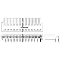 Amphenol FCI GPCP145000111HR PCI Express PCIe Power 30U ທອງ RA, Dip, 50 ຂາ