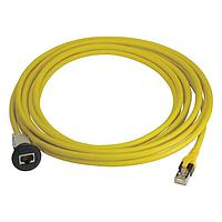 HARTING 09454521547 Cat 6 har-port RJ45 Cat6 coupler ມີສາຍສັບ, 7.5m - ສີດຳ