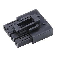 Molex 215913-1004 ຮາກບ້ອງ Mini-Fit Max Receptacle Housing, ບັນດາດຽວ, UL 94V-0, 4 ວົງຈອນ, ສາມາດໃຊ້ງານ Glow-Wire, ສີດໍາ