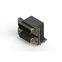 EDAC 663-015-664-044 ຕູ້ສະຫນອງ Dual Port D-Sub ມຸມຂວາ ຕູ້ສະຫນອງ Dual Port D-Sub