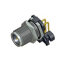 Amphenol CONEC 43-01211 ຕົວເຊື່ອມ 5P R/A PCB W/GND M12 ດ້ານໜ້າ MNT PLUG